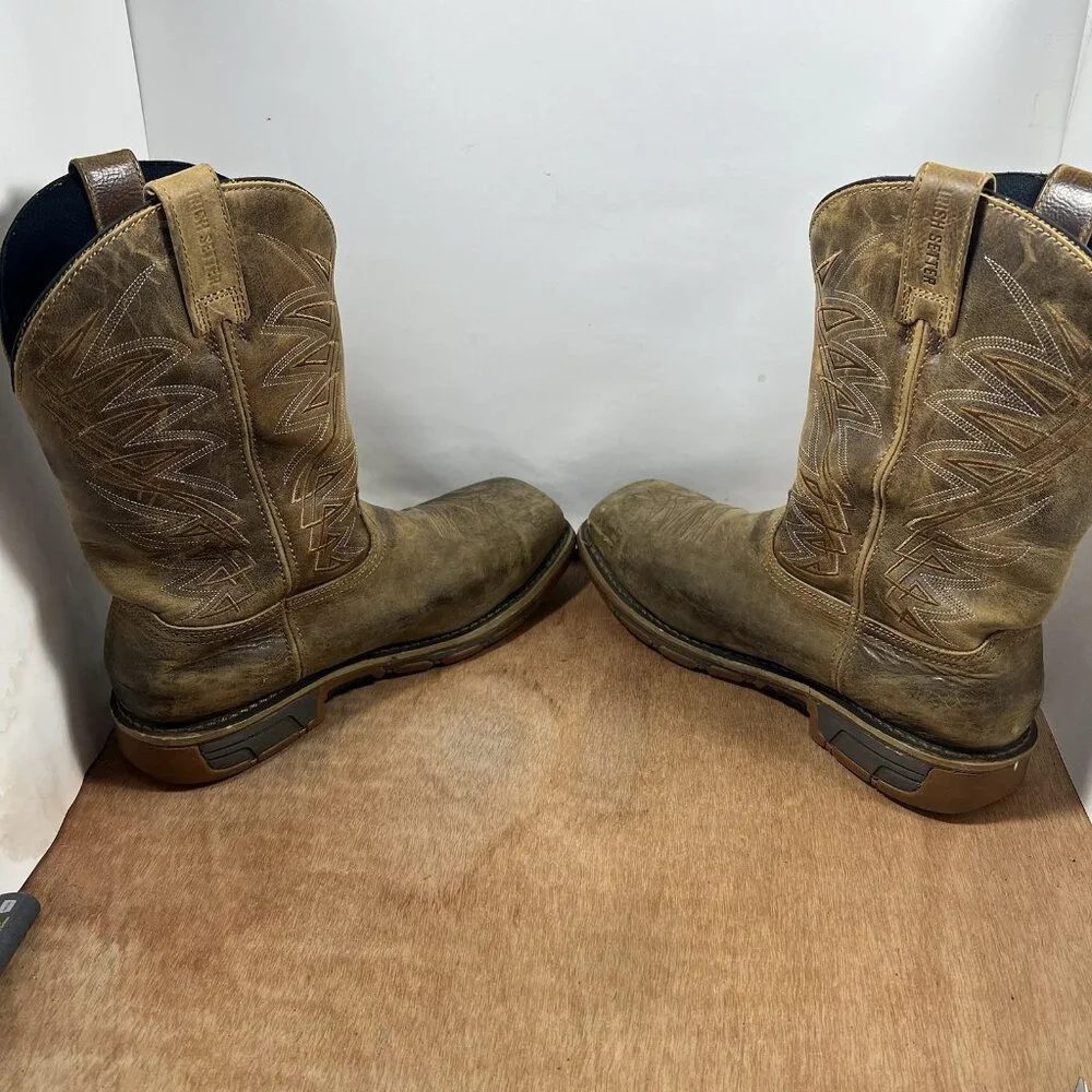 Irish Setter Marshall 83912 Men Size 10 EE Wide Square Steel Toe Boot Waterproof